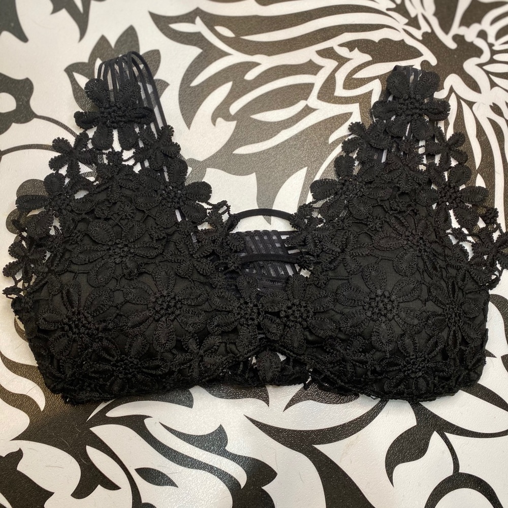 New! Lace Black Bralette Padded Beautiful - Picture 11 of 11